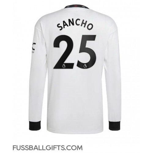 Manchester United Jadon Sancho #25 Fußballbekleidung Auswärtstrikot 2022-23 Langarm